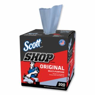 Original™ Multi-Purpose Shop Towel, Blue, 9 in W x 12 in L, Pop-Up® Box, 200 Sheets/BX (CASE OF 8 BOXES)