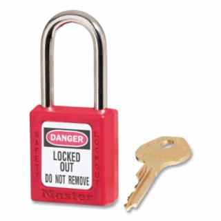 Master Lock® ZeneX™ Thermoplastic Safety Lockout Padlocks (BOX OF 6), 1-1/2" OR 3" SHACKLE, MULTIPLE COLORS