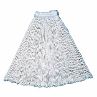 Value Pro Cut-End Cotton Wet Mop Head, 24 oz, Cotton, 1 in Headband