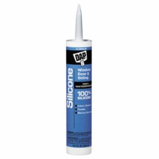 DAP All-Purpose 100% Silicone Rubber Sealants, 10.1 oz , Aluminum (CASE OF 12)