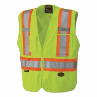 HV Zip-Up Snap Break Away Safety Vest - Yellow, Orange, or Black
