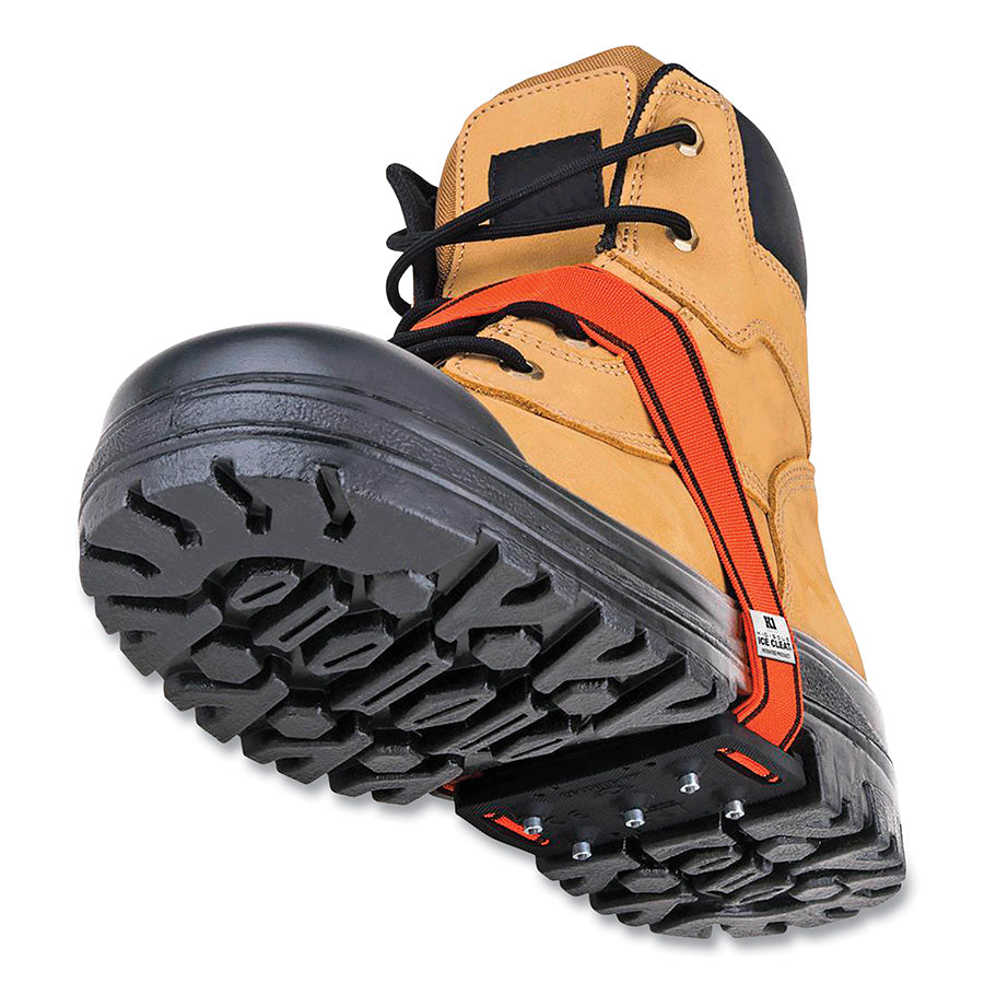Mid-Sole Ice Cleat, One Size, Polymer Blend, Hi-Vis Orange, Original or Low Profile