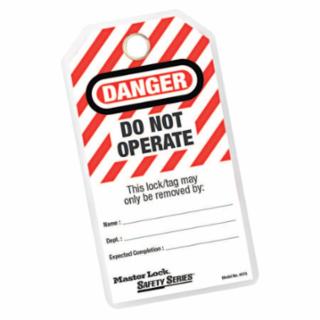 Safety Series™ Do Not Operate I.D. Tags, 3-1/8 in W x 5-3/4 in H (BAG OF 12 TIES & TAGS)